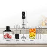 4-in-1 Hand Blender Set – Electric Immersion Blender with Chopper, Whisk, Dough Hooks & Measuring Cup by Winning Star