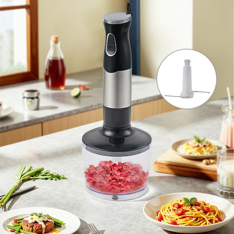 4-in-1 Hand Blender Set – Electric Immersion Blender with Chopper, Whisk, Dough Hooks & Measuring Cup by Winning Star
