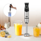 4-in-1 Hand Blender Set – Electric Immersion Blender with Chopper, Whisk, Dough Hooks & Measuring Cup by Winning Star