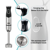 4-in-1 Hand Blender Set – Electric Immersion Blender with Chopper, Whisk, Dough Hooks & Measuring Cup by Winning Star