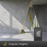 جهاز قياس الليزر PRO – مدى 50 مترًا، 5 أوضاع قياس، شاشة رقمية ملونة من HOTO