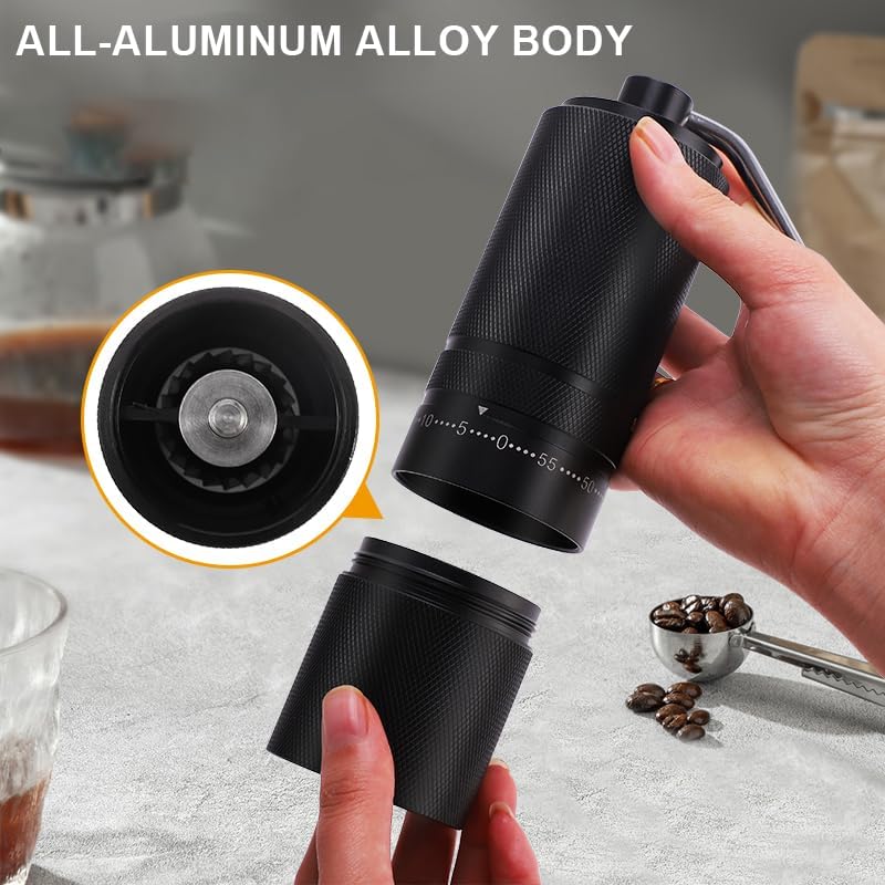 Portable Hand Brewed Coffee Grinder with Adjustable Gears - SASKA Trading