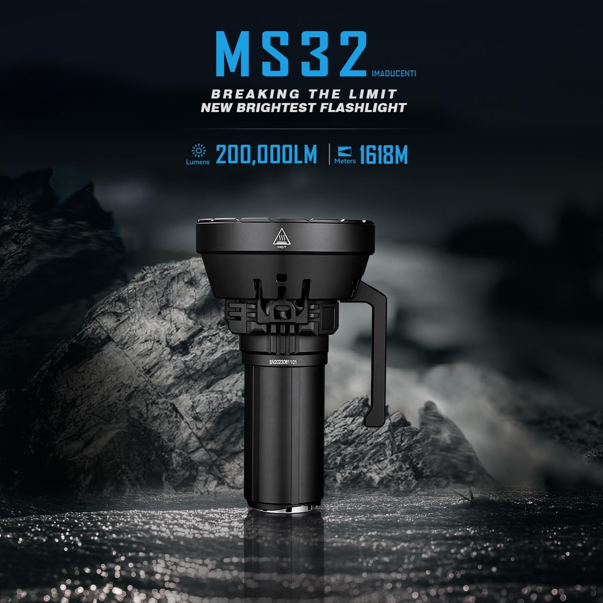 IMALENT MS32 The World's Most Powerful Flashlight 200,000 Lumens | Flashlight | SASKA Trading