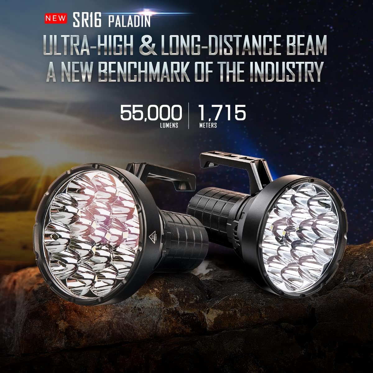 IMALENT SR16 Rechargeable Flashlight 55000 Lumens Super Bright Led Flashlight | Flashlight | SASKA Trading