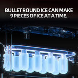 Portable Ice Maker Machine for Home – Countertop Automatic Bullet Ice Maker, Produces Ice in 6–8 Min