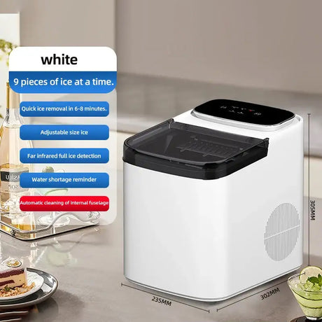 Portable Ice Maker Machine for Home – Countertop Automatic Bullet Ice Maker, Produces Ice in 6–8 Min | Ice Maker Machine | SASKA Trading