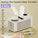 Portable Mini Desktop Ice Pop Maker – Fast Freeze Popsicle & Ice Cream Maker