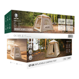 Inflatable Camping Tent GT-3X, 3-Person Waterproof Outdoor Shelter (Beige) by Green Lion