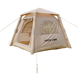 Inflatable Camping Tent GT-3X, 3-Person Waterproof Outdoor Shelter (Beige) by Green Lion