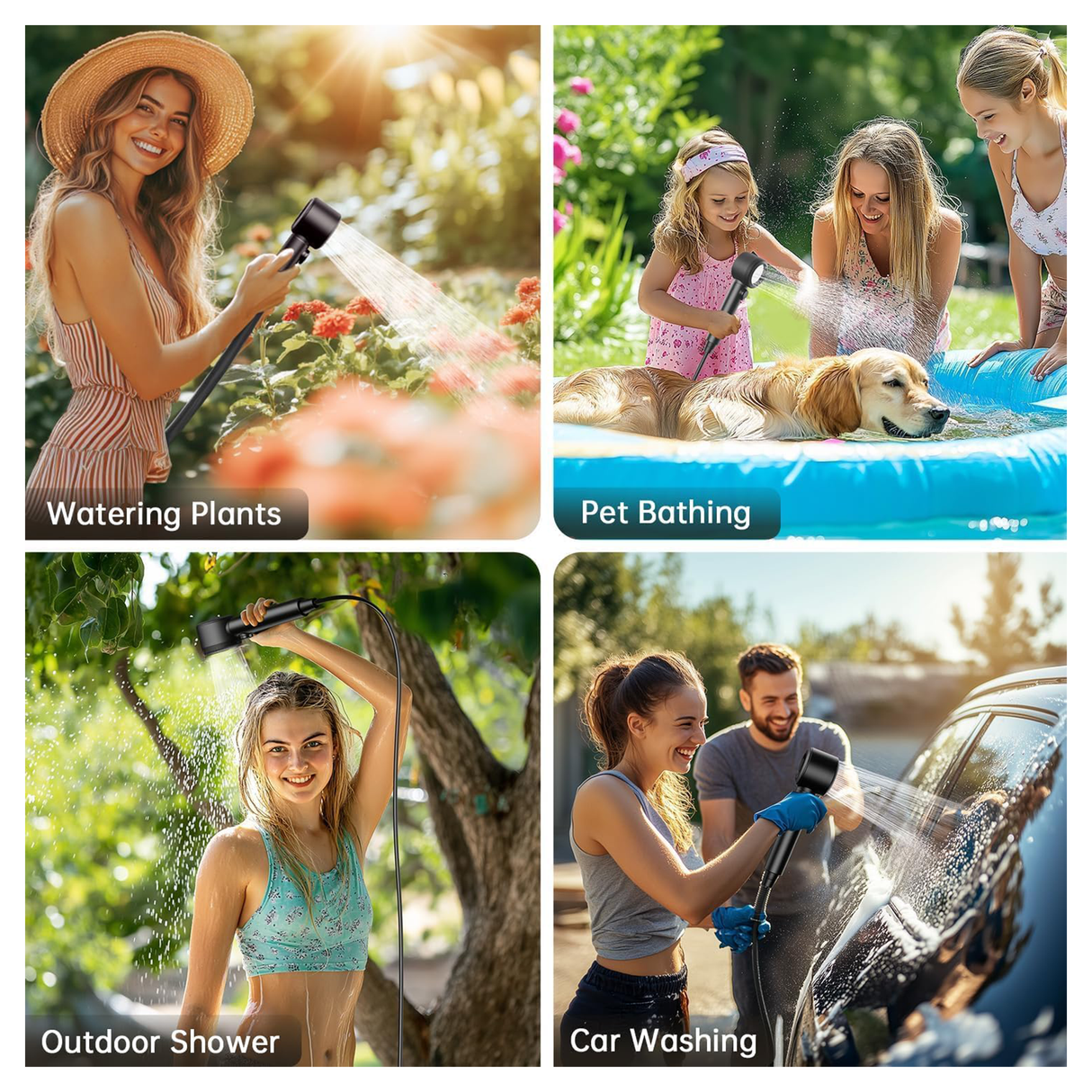 Intelligent Digital Display Camping Shower – Portable Outdoor Shower by Green Lion