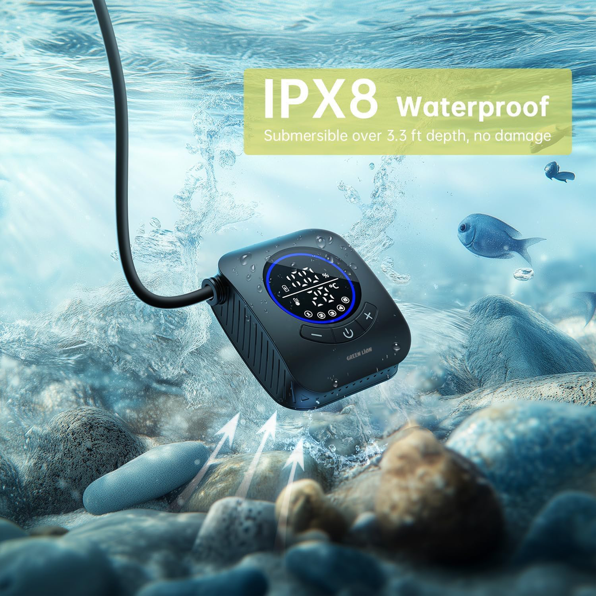 Intelligent Digital Display Camping Shower – Portable Outdoor Shower by Green Lion