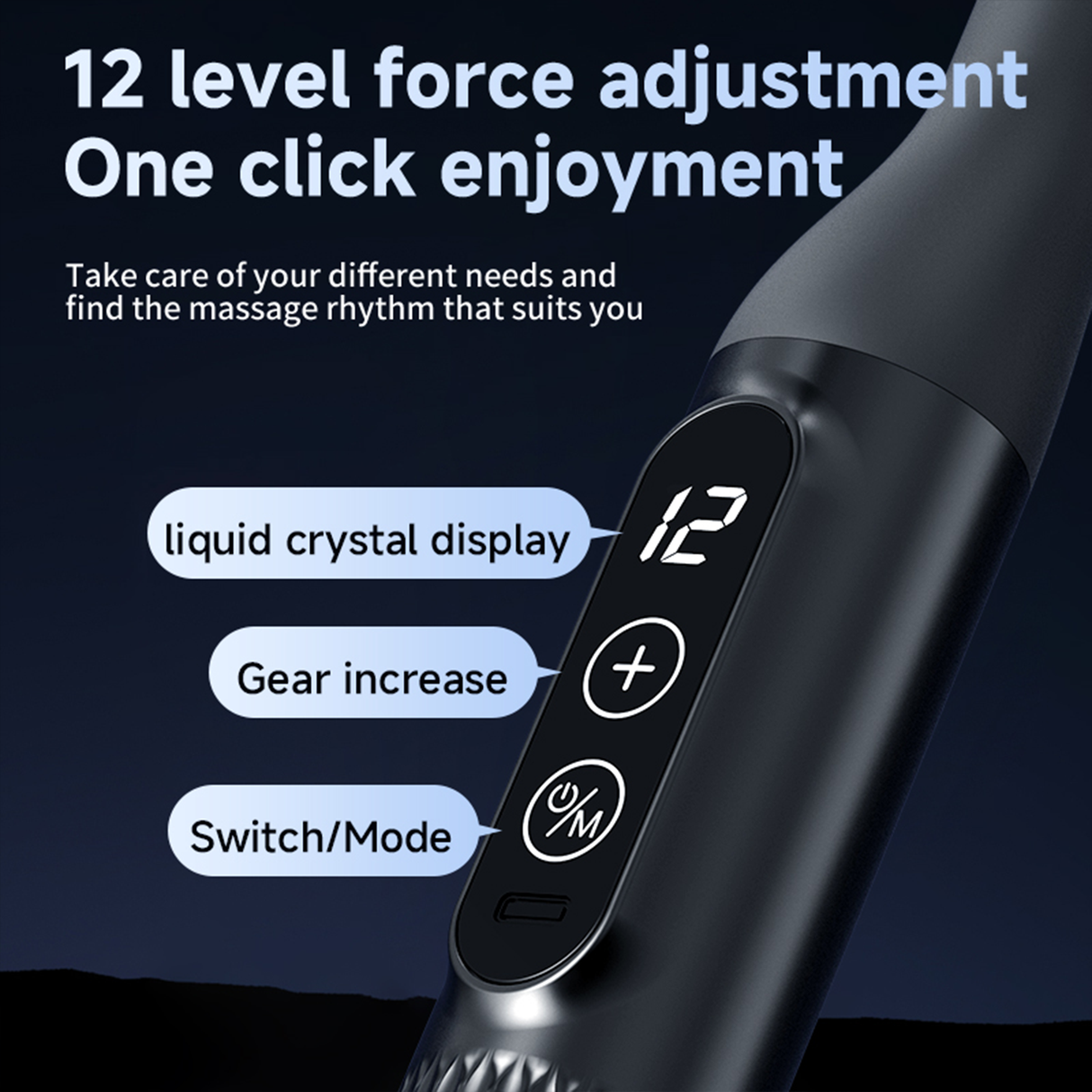 J-Shape Massage Gun with 5 Heads