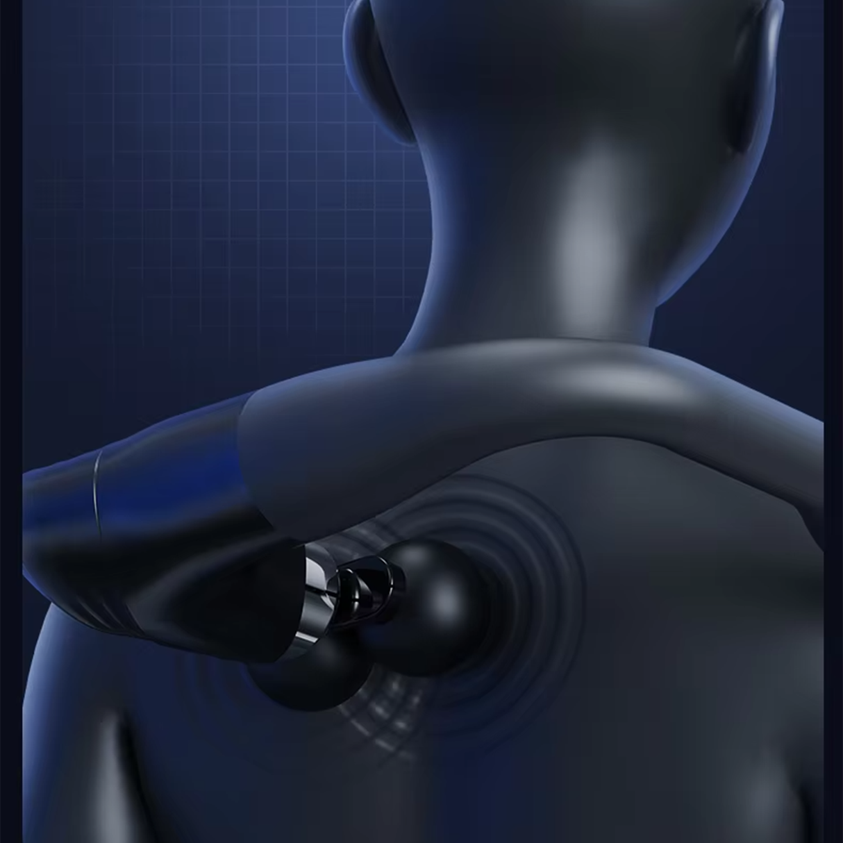 J-Shape Massage Gun with 5 Heads