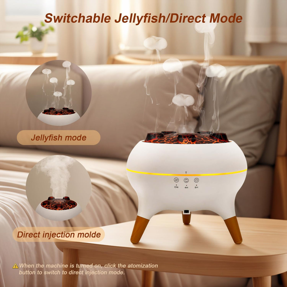 Jellyfish Aroma Diffuser | 7-Color LED Essential Oil Humidifier with Remote Control