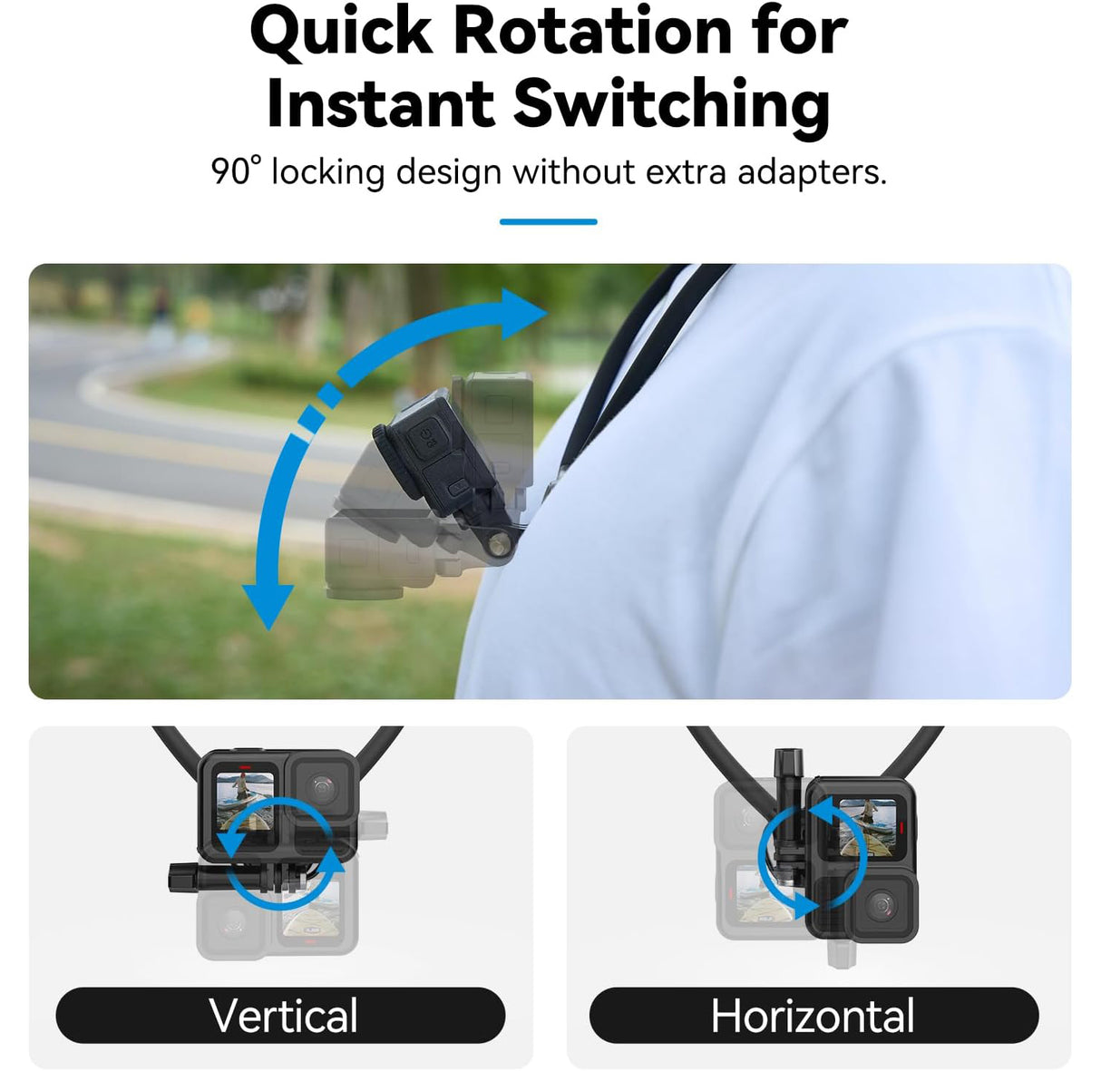 Neck Mount SE 2.0 Combo – Magnetic Phone Holder with Chest Strap by TELESIN