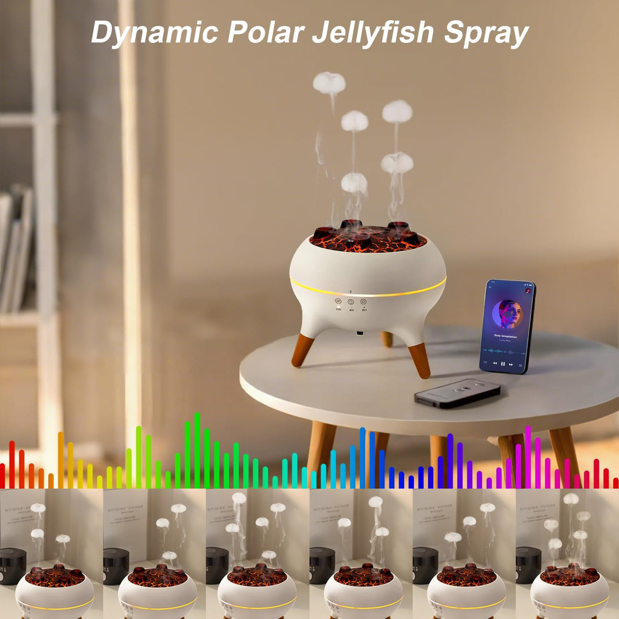 Jellyfish Aroma Diffuser | 7-Color LED Essential Oil Humidifier with Remote Control