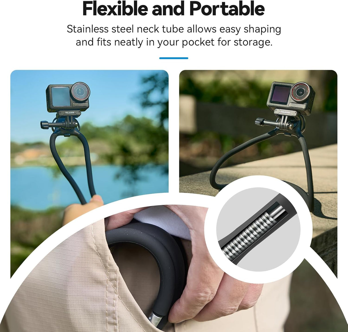 Neck Mount SE 2.0 Combo – Magnetic Phone Holder with Chest Strap by TELESIN