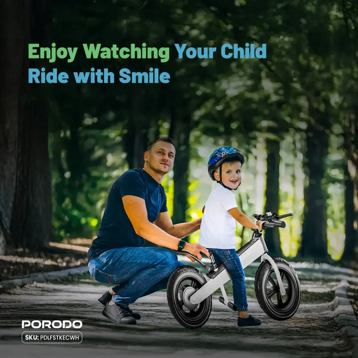JoyCruiser Kids Electric Bike with 3 Gears and 2600mAh Battery with 6.5” Nonslip Wheels by Porodo
