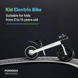 JoyCruiser Kids Electric Bike with 3 Gears and 2600mAh Battery with 6.5” Nonslip Wheels by Porodo