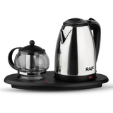 Kettle with Glass Teapot Set – 2.2 L Electric Water Boiler by RAF