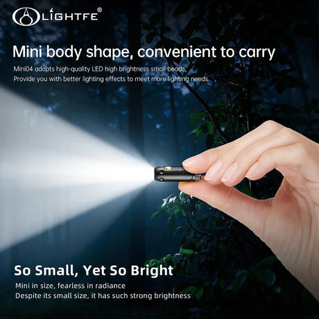 Keychain Flashlight Mini04 Ultra-Compact, LED Torch 4 Modes, IPX7 Waterproof Pocket, EDC Light for Camping Hiking | Flashlight | SASKA Trading
