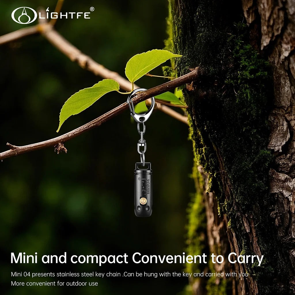 Keychain Flashlight Mini04 Ultra-Compact, LED Torch 4 Modes, IPX7 Waterproof Pocket, EDC Light for Camping Hiking