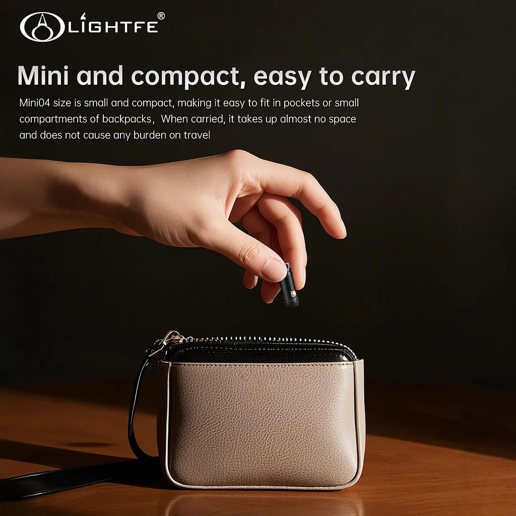 Keychain Flashlight Mini04 Ultra-Compact, LED Torch 4 Modes, IPX7 Waterproof Pocket, EDC Light for Camping Hiking