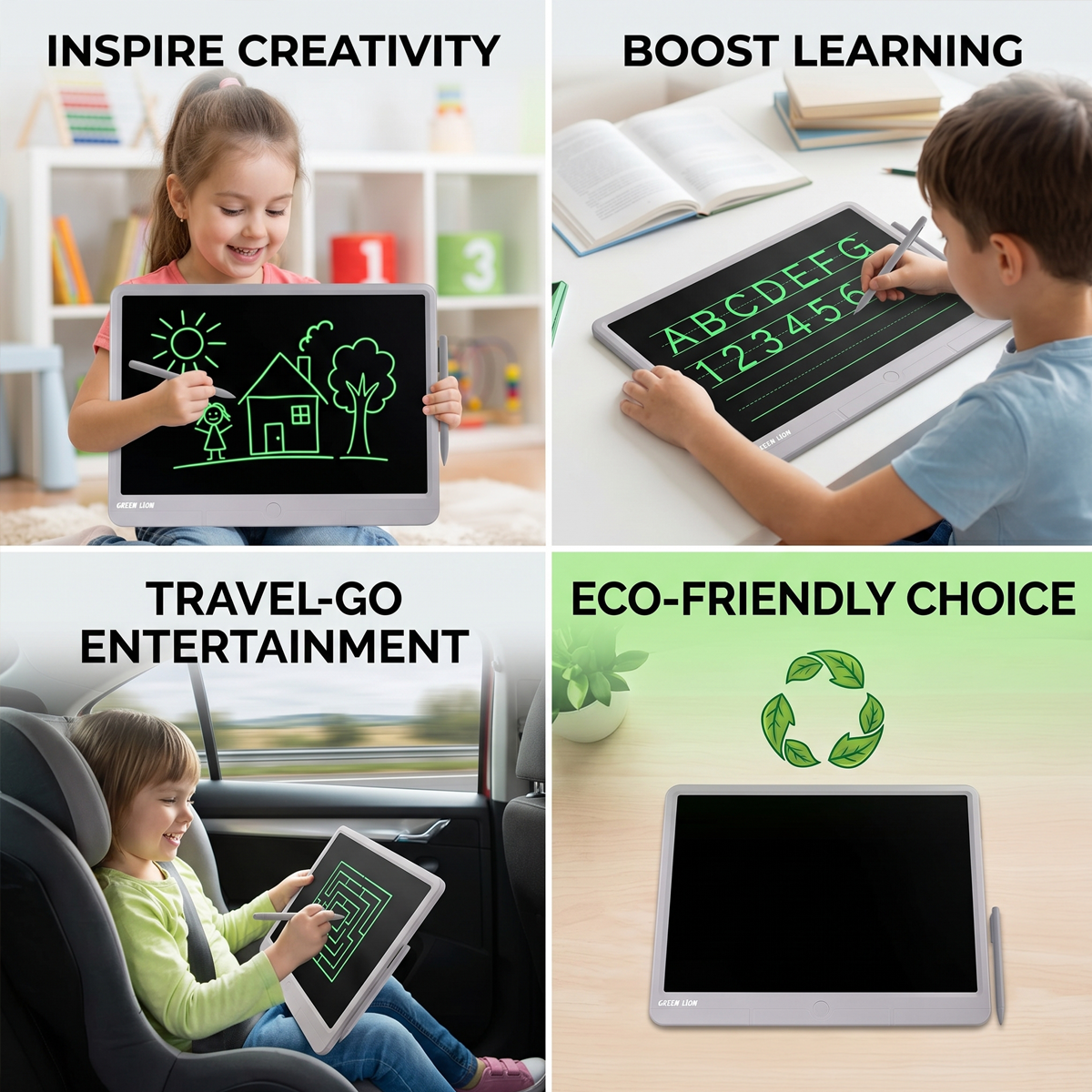 LCD Digital Writing Pad 15" - Gray by Green Lion