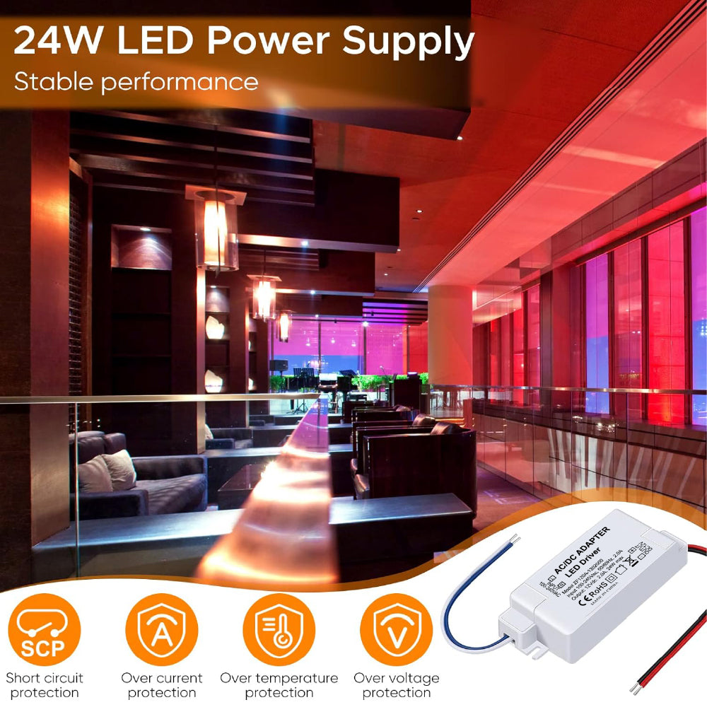 LED Driver 12V 24W 2A - AC DC ADAPTER - SASKA