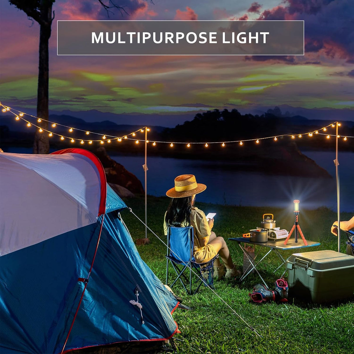 Portable LED Emergency Light – 2500 Lumens, Rechargeable.