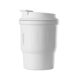 Thermo Brew Insulated Tumbler Urban Coffee Mug 450ml, Stainless Steel Double Wall Travel Coffee Cup by Lepresso - saska. saska.ae white