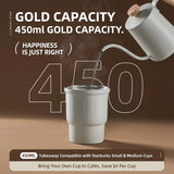 Thermo Brew Insulated Tumbler Urban Coffee Mug 450ml, Stainless Steel Double Wall Travel Coffee Cup by LePresso