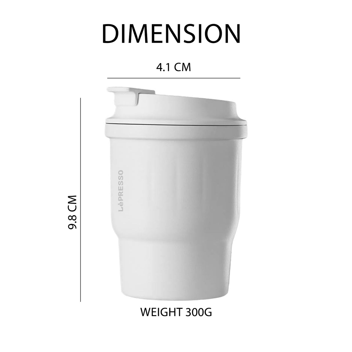 Thermo Brew Insulated Tumbler Urban Coffee Mug 450ml, Stainless Steel Double Wall Travel Coffee Cup by LePresso