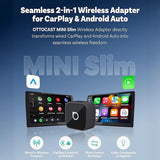 CP88-T2 Mini Slim Wireless CarPlay & Android Auto Adapter for Wired Cars by Ottocast