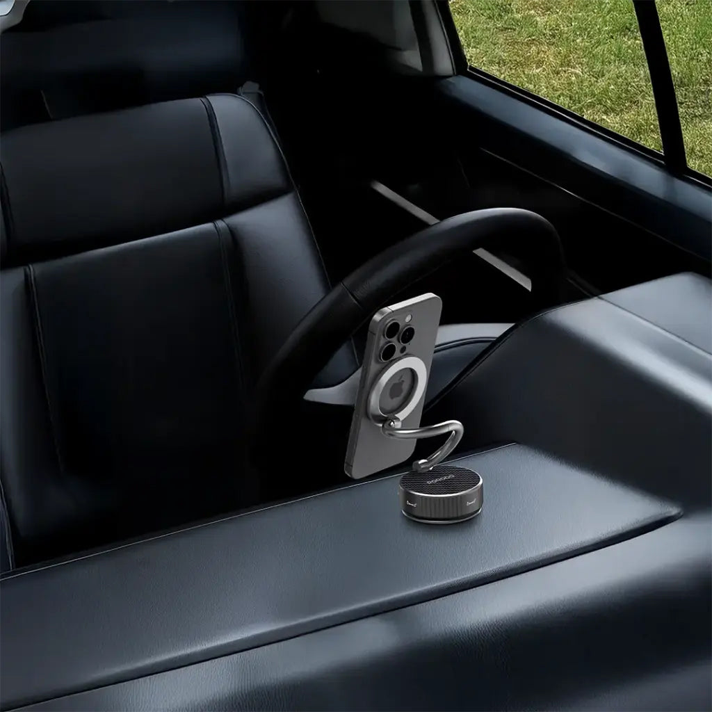 حامل الهاتف MagCurve - مغناطيس قوي، دوران 360 درجة، زوايا متعددة، مثالي للسيارة أو المكتب من Porodo