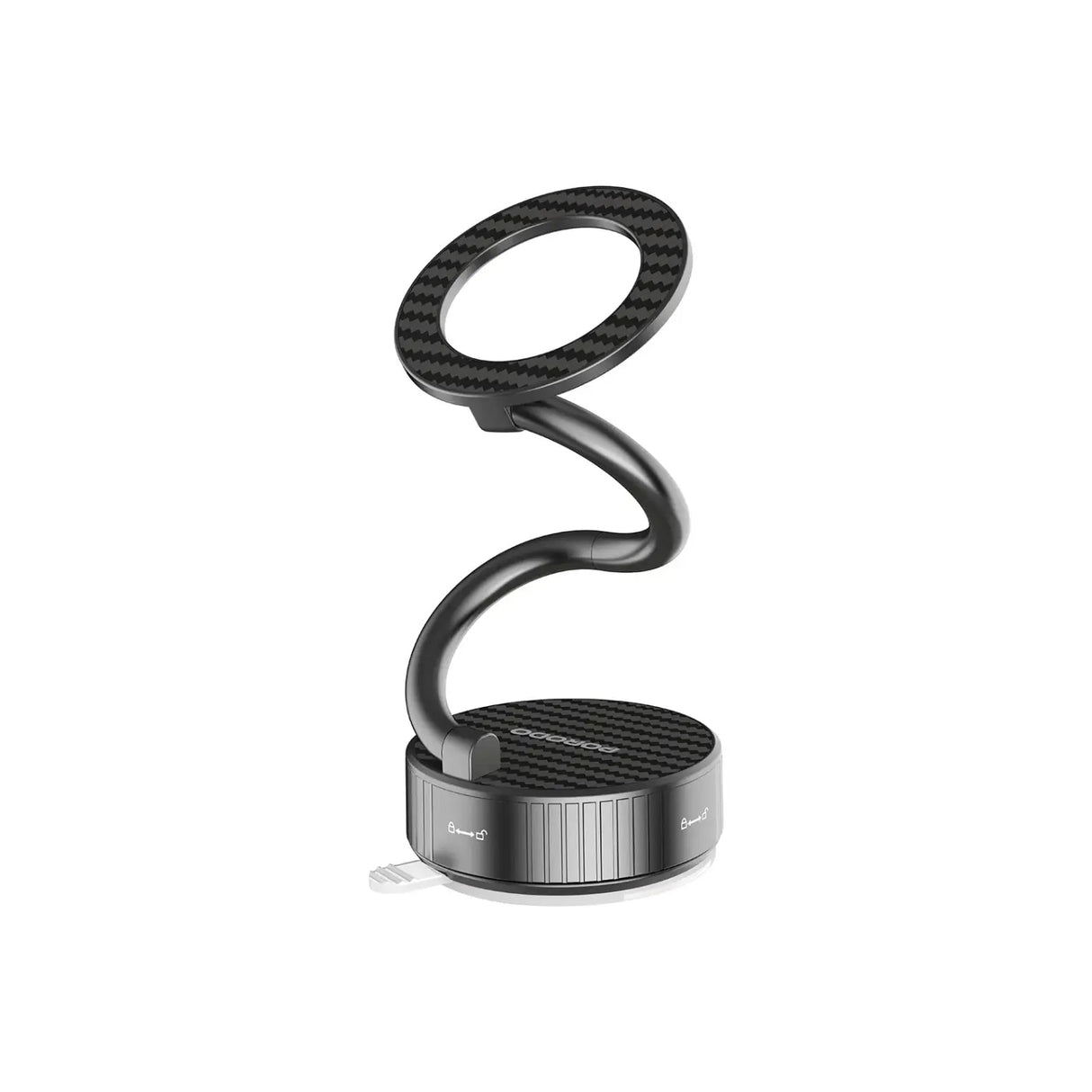 حامل الهاتف MagCurve - مغناطيس قوي، دوران 360 درجة، زوايا متعددة، مثالي للسيارة أو المكتب من Porodo