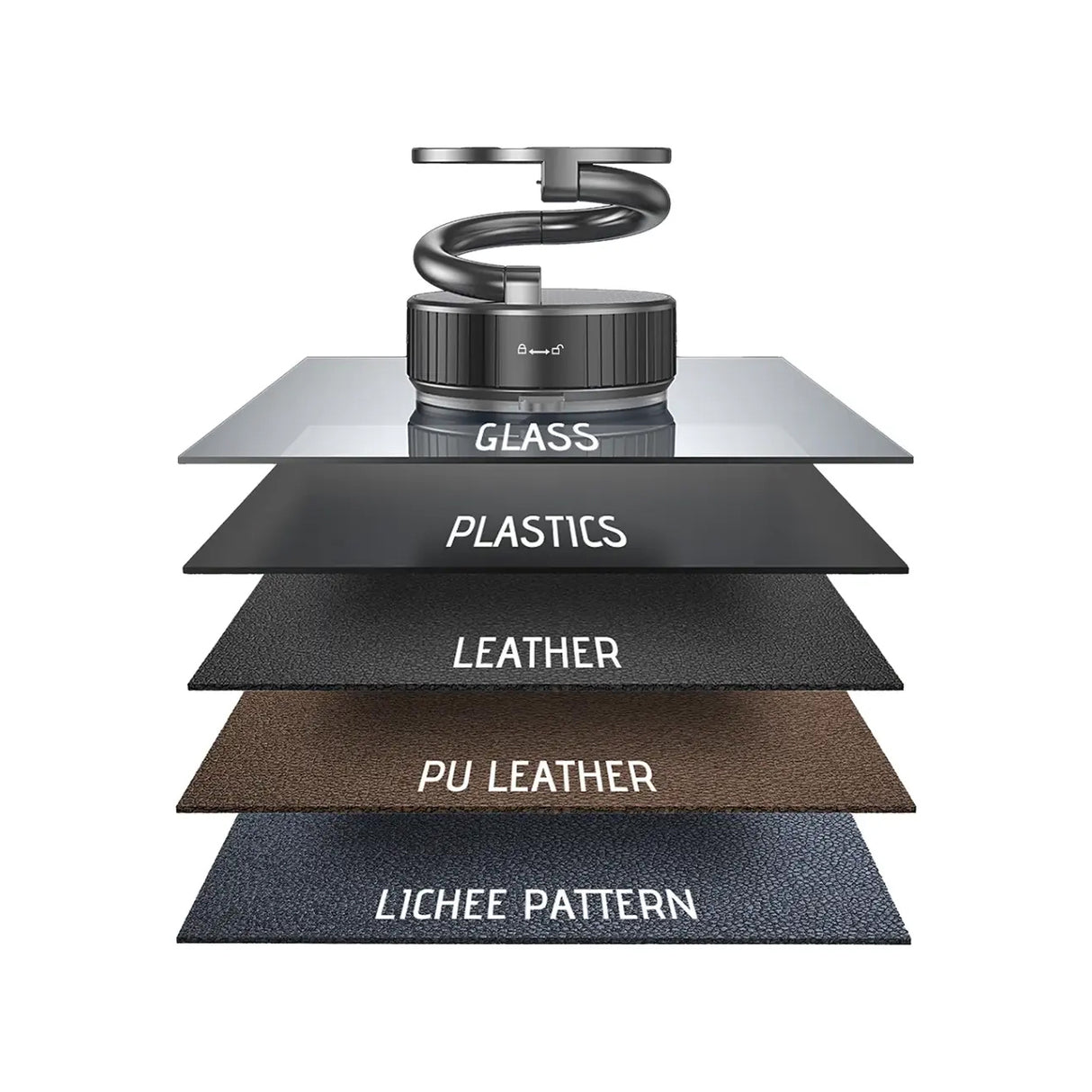 حامل الهاتف MagCurve - مغناطيس قوي، دوران 360 درجة، زوايا متعددة، مثالي للسيارة أو المكتب من Porodo