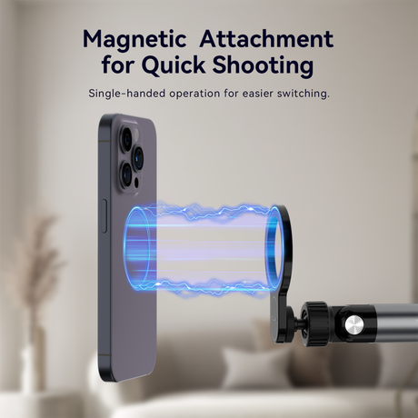 Magnetic Desktop Phone Stand – Adjustable Clamp Holder for Mobile Video, Live Streaming & Overhead Shooting by TELESIN | Phone Stand | SASKA Trading