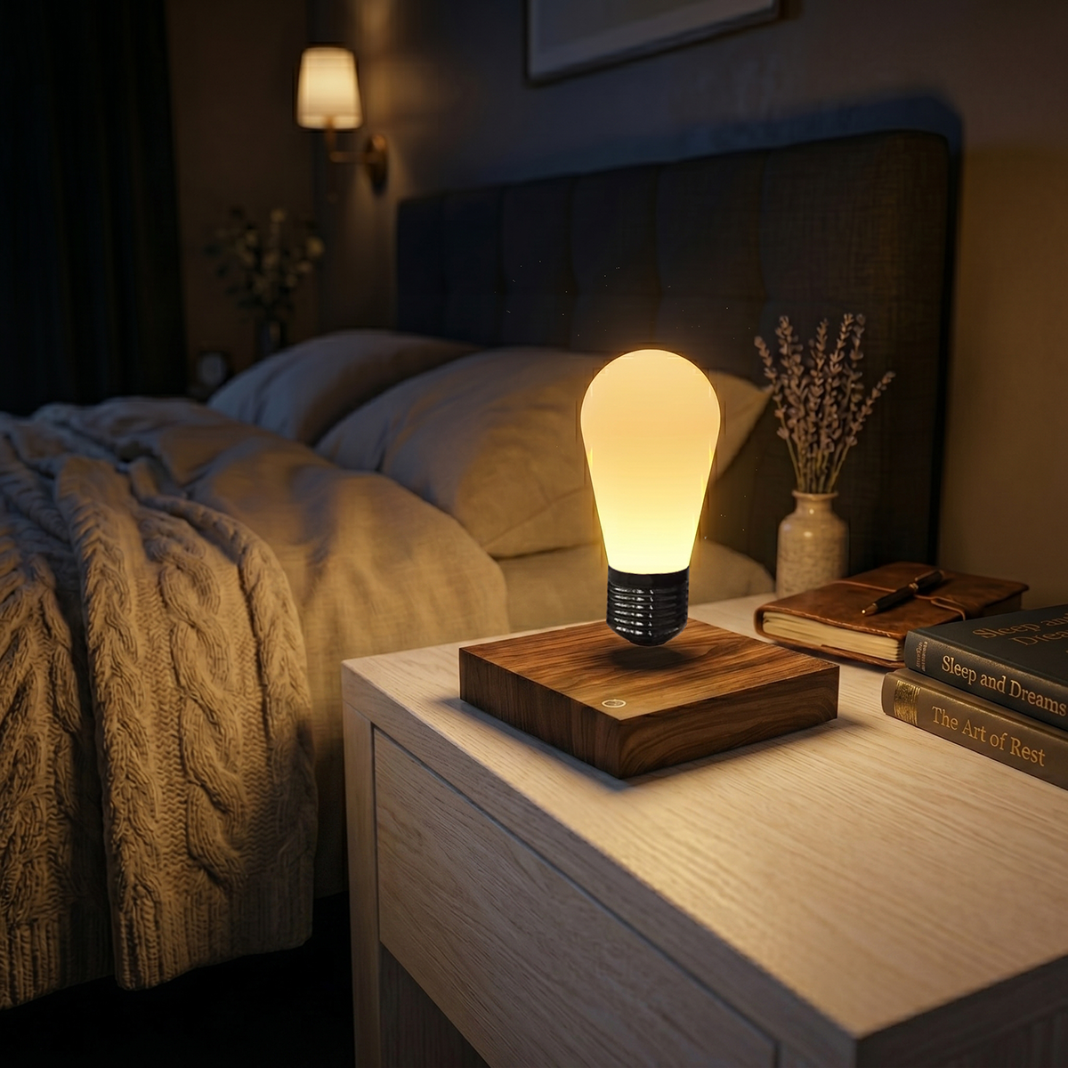 Magnetic Levitating Desk lamp with Floating Bulb and Wireless Power Touch Control