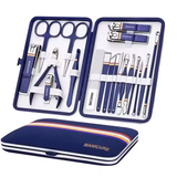 Manicure Set, 19 in 1 Stainless Steel Professional Pedicure Kit Nail Scissors Grooming Kit