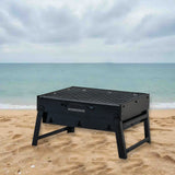 شواية صغيرة محمولة وقابلة للطي وسهلة الاستخدام وصغيرة الحجم، مثالية للتخييم في الهواء الطلق من Porodo