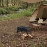 شواية صغيرة محمولة وقابلة للطي وسهلة الاستخدام وصغيرة الحجم، مثالية للتخييم في الهواء الطلق من Porodo