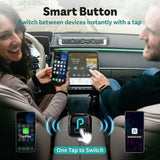 محول Mini Pico اللاسلكي 2 في 1 لـ CarPlay وAndroid Auto مع إعادة اتصال تلقائية سريعة وتشغيل بالتوصيل المباشر من Ottocast