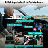 محول Mini Pico اللاسلكي 2 في 1 لـ CarPlay وAndroid Auto مع إعادة اتصال تلقائية سريعة وتشغيل بالتوصيل المباشر من Ottocast