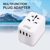 Multifunctional Travel Socket ST-1009U 2500W with 5 Ports, USB & Type-C by Winning Star | Universal Socket | SASKA Trading
