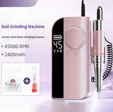 Portable Electric Nail Drill Machine HX-102, Rechargeable Cordless Nail Polisher with LCD Display