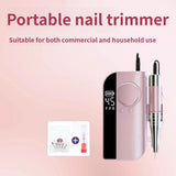 Portable Electric Nail Drill Machine HX-102, Rechargeable Cordless Nail Polisher with LCD Display