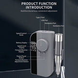 Portable Electric Nail Drill Machine HX-102, Rechargeable Cordless Nail Polisher with LCD Display