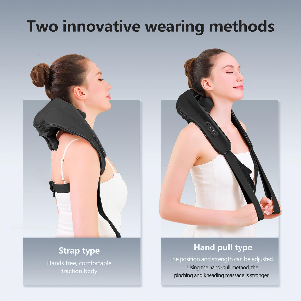 4D Neck & Shoulder Massager with Heat, 3 Speeds, Quiet, Rechargeable by Green Lion