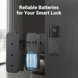 Neon Smart Battery Charging Case with 8 Rechargeable AA Batteries, USB-C Fast Charging & LED Display by Powerology